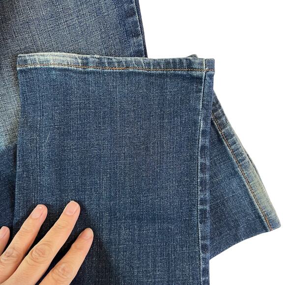 Levi's sz. 14,  505 straight leg embellished pockets, dark blue wash jeans #1624 - Picture 5 of 11